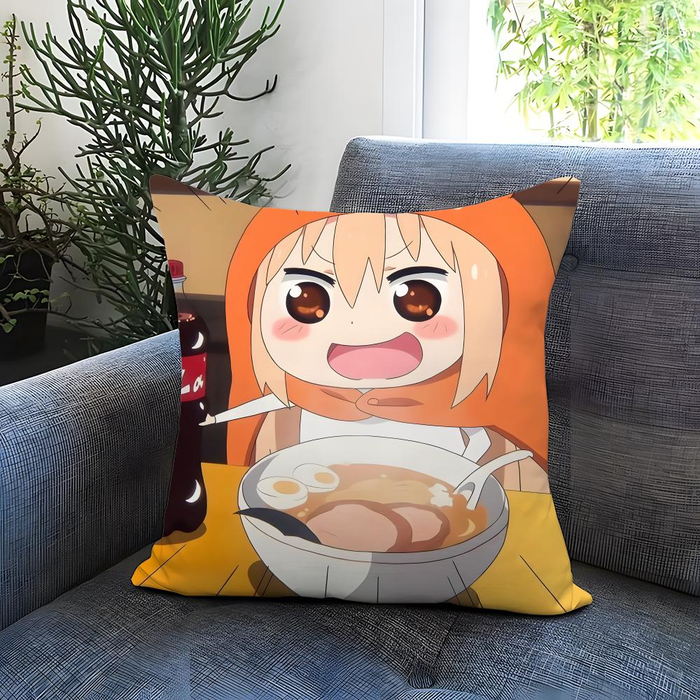 H-HHimouto! Umaru-chanSS Cushion Cover Comfortable Reversible Pillow Cover Ideal for Car Sofa Bedroom & Beyond