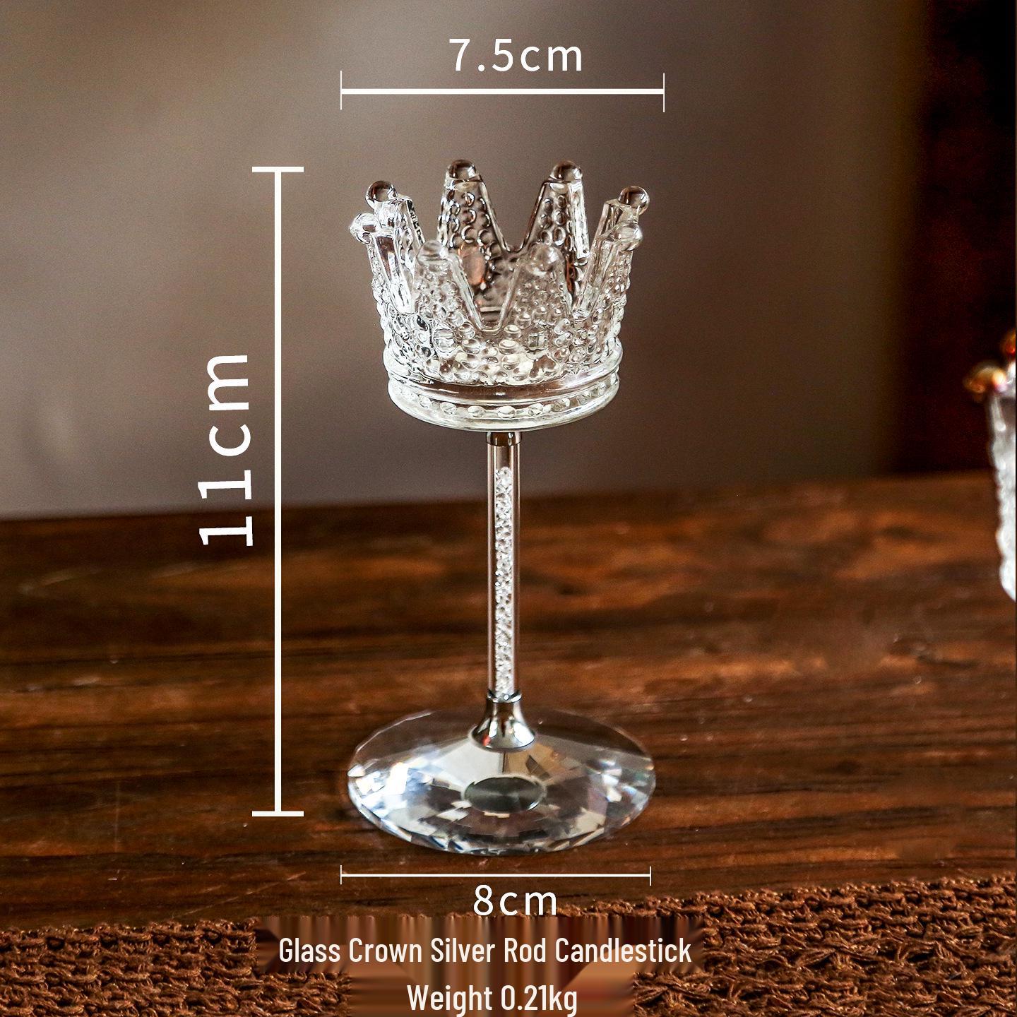 European Romantic Glass Candle Holder for Luxurious Ambiance: Perfect for Candlelight Dining and Elegant Decor