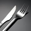 304 Stainless Steel Knife, Fork, Spoon, Western Food, Smooth Edge, Enhanced Quality, Portable Tableware, Round Spoon, Dessert Shop