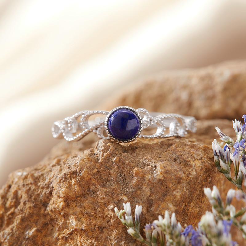 Natural Sapphire Ruby Topa Garnet Peridot Colored Treasure Ring Women'S S925 Sterling Silver Index Finger Ring