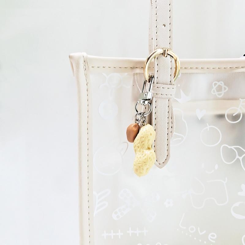 Eye Catching Peanut Keychain Key Ornament Key Jewelry Daily Use Key Pendant Suitable for Creative and Trendy Individuals