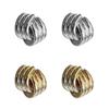 Stylish Geometric Interlockings Earrings Modern Fashion Designs Portable Sturdy Alloy Comfortable for Trendy Women