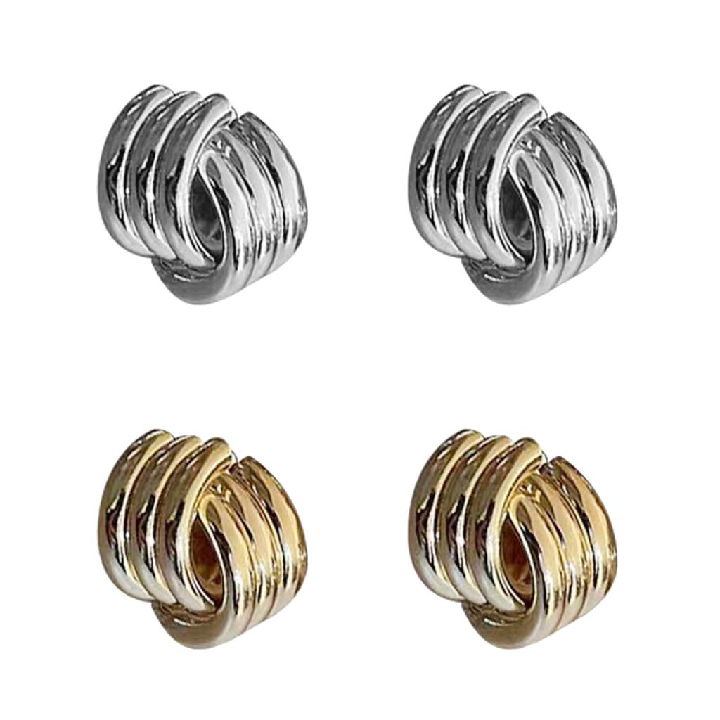 Stylish Geometric Interlockings Earrings Modern Fashion Designs Portable Sturdy Alloy Comfortable for Trendy Women
