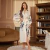 Women's Luxury Satin Long-Sleeve Bathrobe Collection - Spring Edition