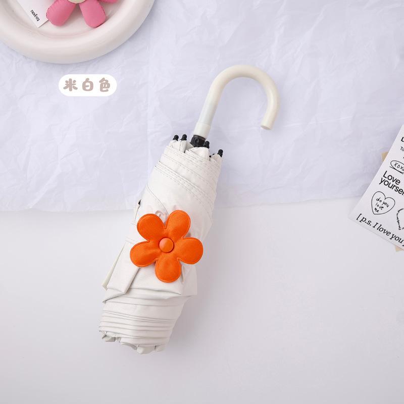 New 50% off 6-bone vinyl umbrella, curved hook handle, sun protection and UV protection umbrella, personalized creativity