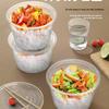 HANDUNYOU Disposable Round Meal Prep Containers with Lids