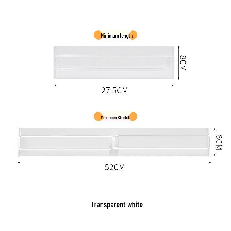 Telescopic Kitchen Drawer Dividers: Transparent, Universal Wardrobe Partition Strips