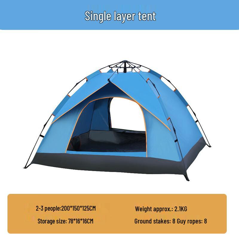 Automatic Pop-Up Camping Tent with Ground Mat