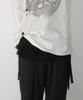 RONRON Fluffy Dot Ruffle Mesh Belt Black