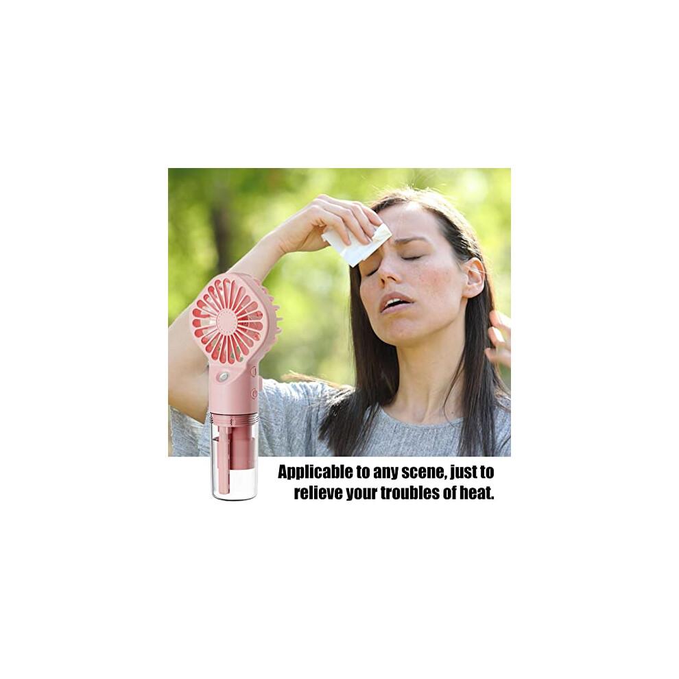 DALIAN Fan With Water Spray Misting Fan | Battery Operated Small Handheld Fan With Mist Spray,Outdoor Cooling Fan Spray Humidifier with 4 Speeds