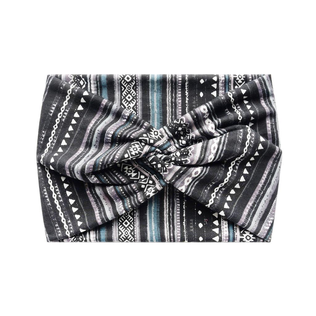 18Cm Print Cross Yoga Sports Headband Knotted Retro Cashew Wide Edge Tie Dye Headband Headscarf