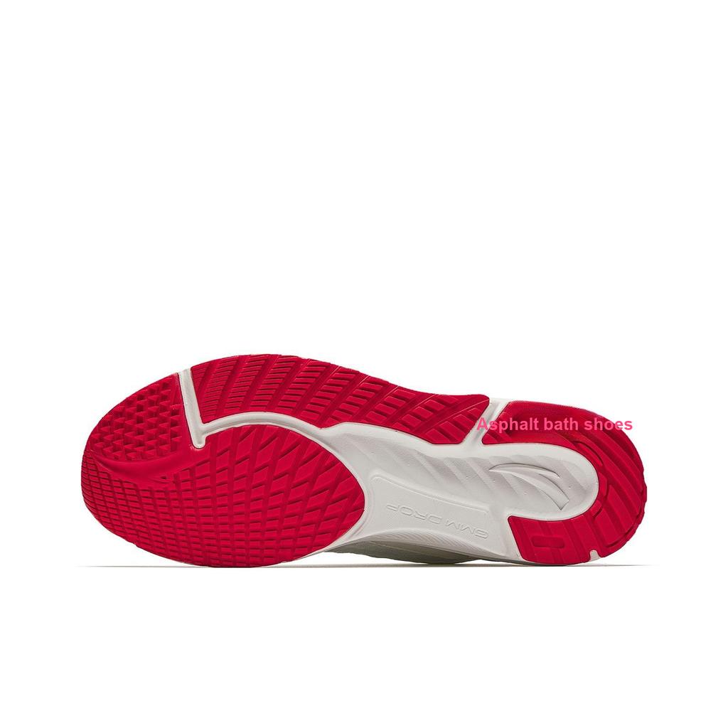 Anta At681 Asphalt Dominator Shock Absorbing Wear Resistant Breathable Non Slip Low Top Running Shoes Men sneaker White Red 912615591-3