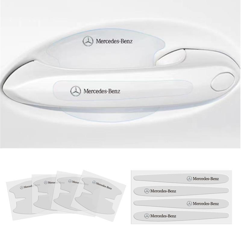 Transparent Car Door Handle Bowl Sticker Anti-collision Strip for Mercedes Benz New B/C/E Class A Class C200L GLC GLK CLA GLA OU7