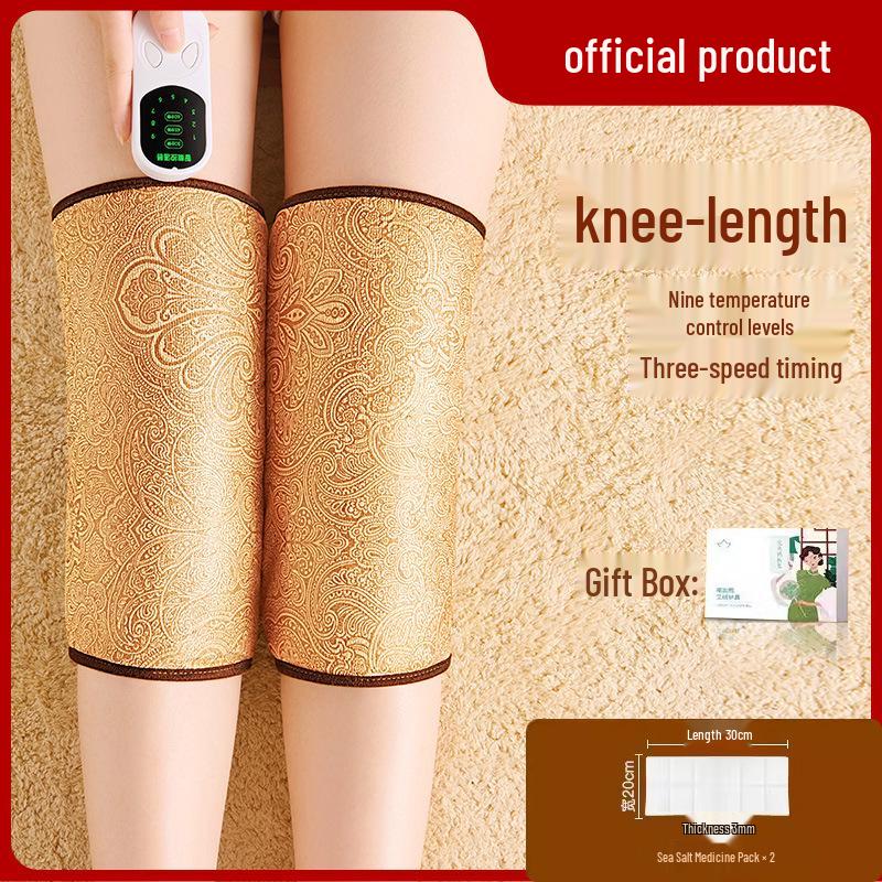 

Electric Knee Heating Pad with Mugwort and Sea Salt for Physiotherapy and Moxibustion Therapy - Relieve Cold Legs