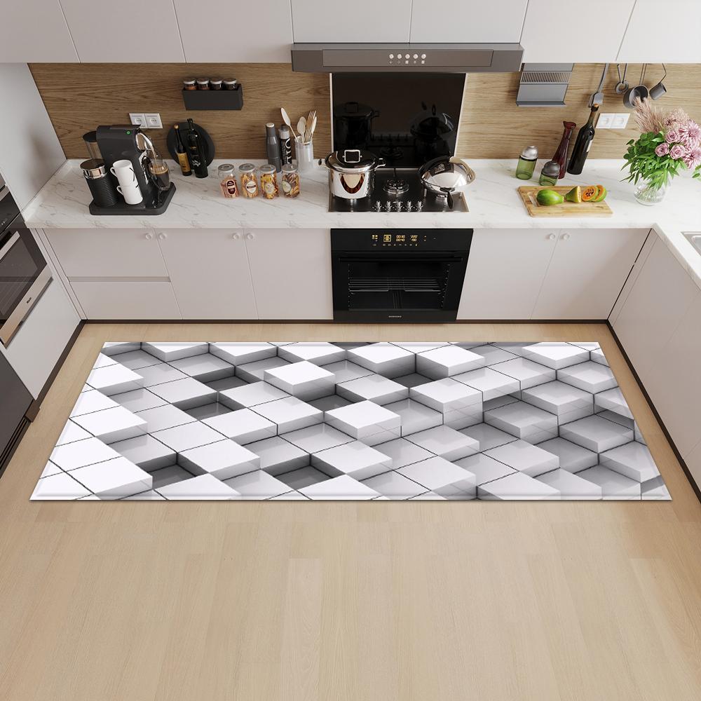 Entrance Door Mat Kitchen Bedroom Carpet Non-slip Floor Corridor Balcony Carpet Modern Pattern Floor Mat Can Be Customized