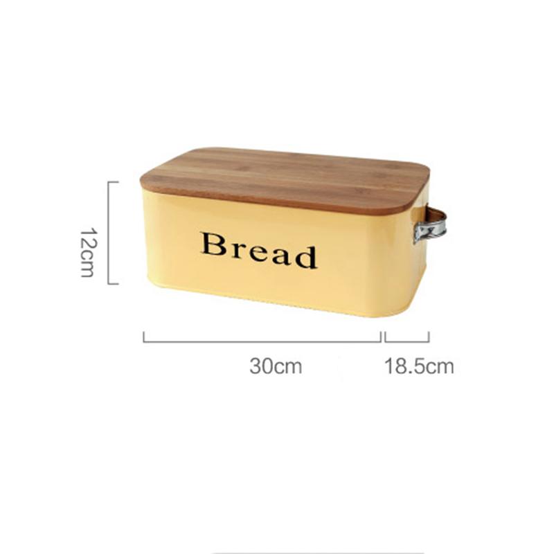Übergroße französische Bambusabdeckung Binaurale Brotdose Groß Klein Lagerung Rechteckiger verzinkter Eisenbehälter Organizer