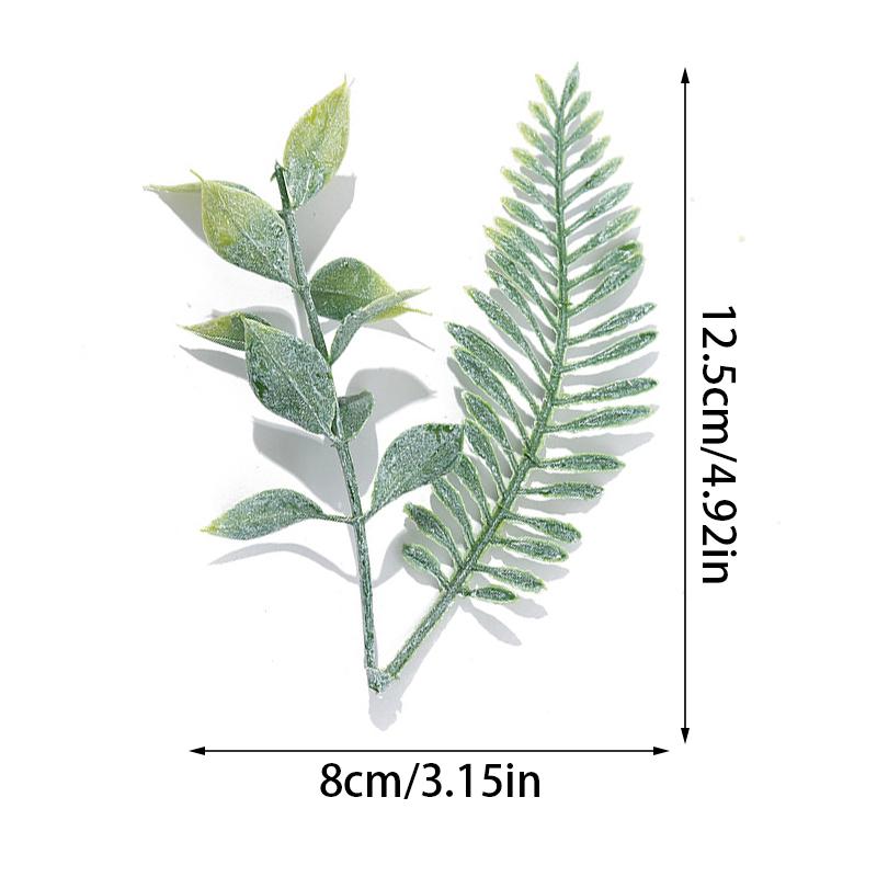 

10 ШТ. Несправжні зелені рослинні прикраси бонсай, імітовані зелене листя рослин 10pcs