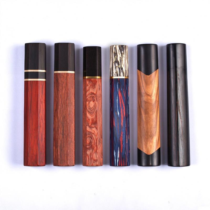 1 Piece Japanese Classic Octagonal For Diy Semi-Finished Handmade High Quality Wood Material Kitchen Knife Handle