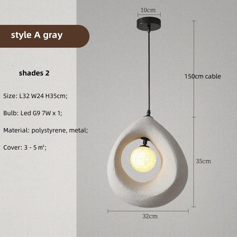 Modern LED Wabi Sabi Pendant Lights Hanging Lighting Minimalism Suspend Living Room Bedroom Home Indoor Decor Lamps Fixtures