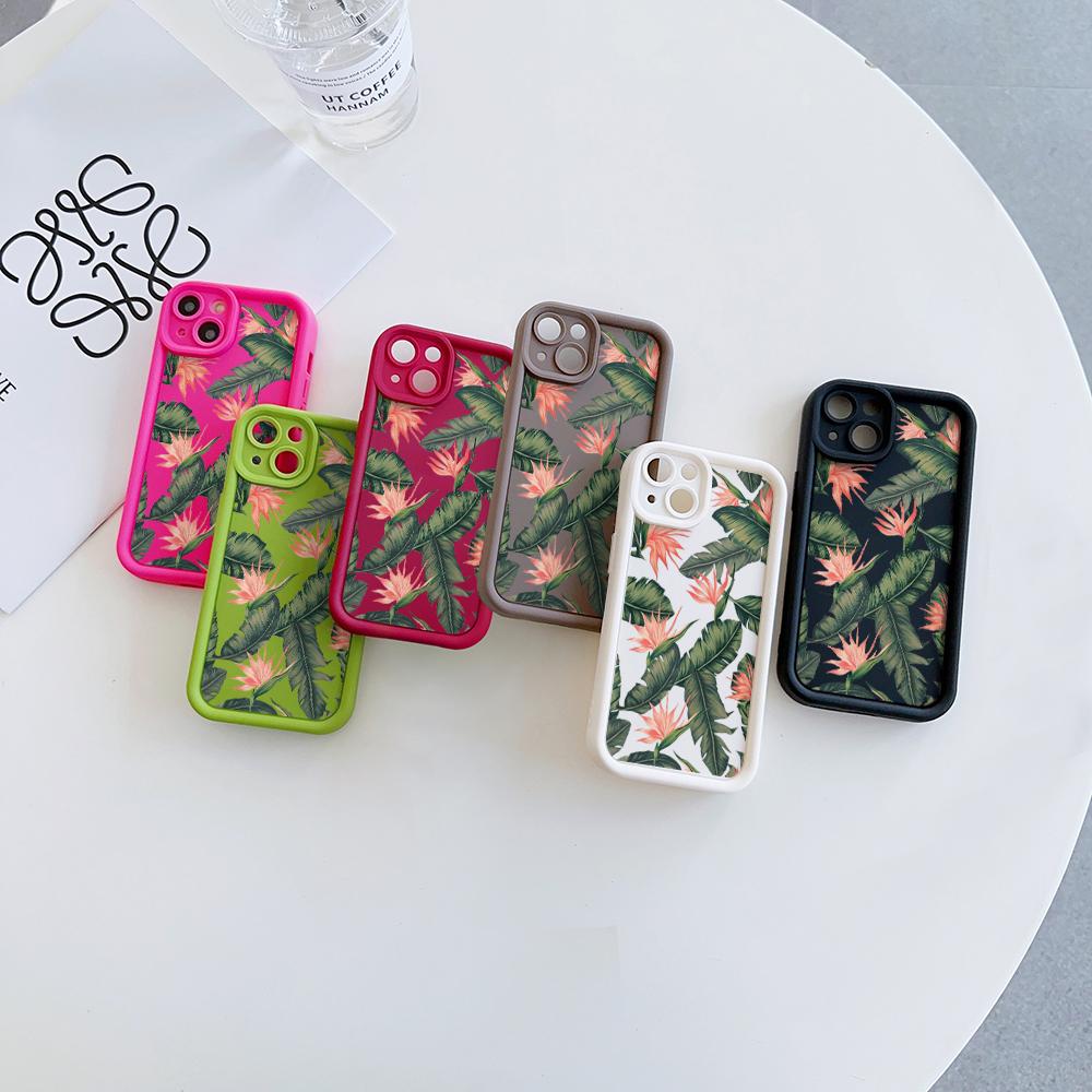 Bird of Paradise Flower Pattern Soft TPU Phone Case for iPhone 17 Air 16 15 14 Pro Max Plus 13 12 Mini 8 7 X Xs Back Cover