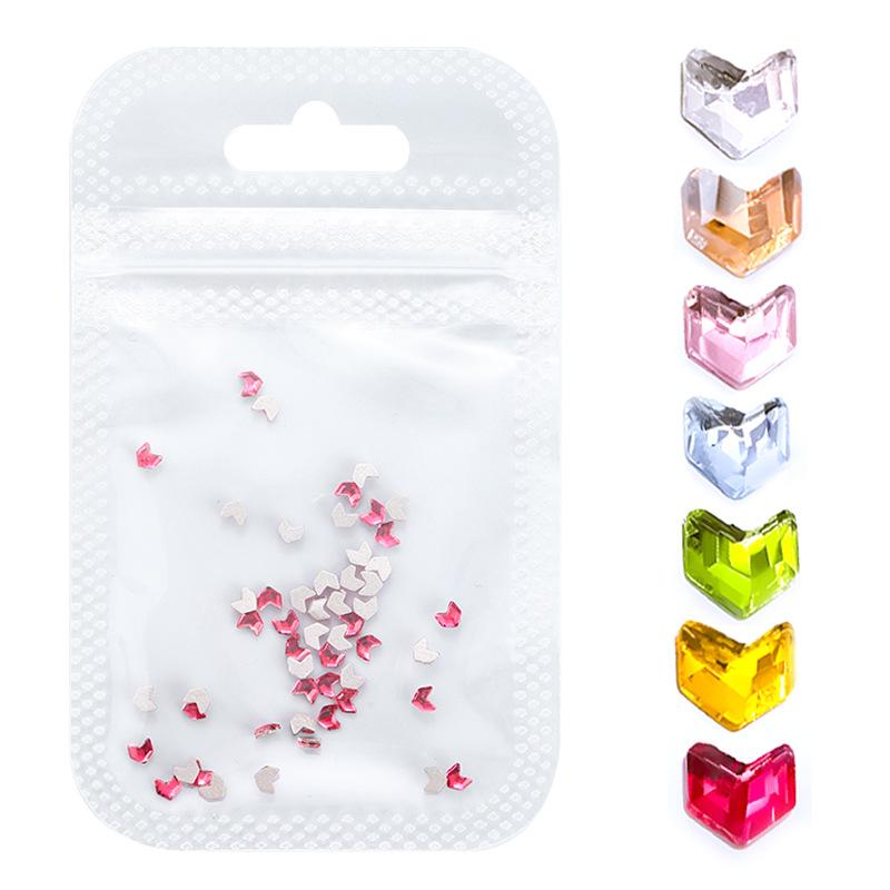 Color K9 Nail Art Malt Diamond Flat Bottom Diamond Small Wheat Ear Mini Special-Shaped Diamond Nail Art Jewelry