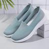 Women's Shoes Summer 2025 Breathable Low Heel Walking Flat Bottom Women's Casual Knitted Cheap Shoes Clearance Free Shipping