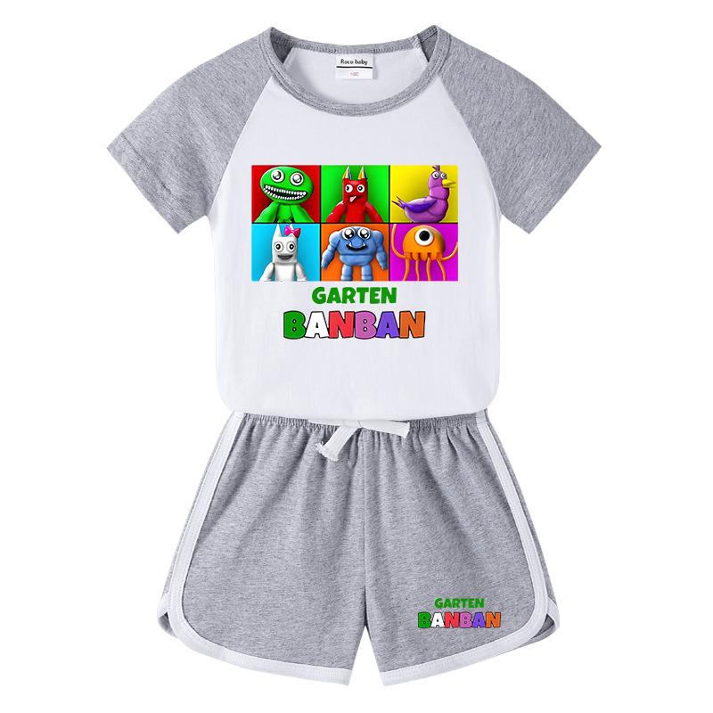 2025 Summer Kids Clothing Set: Boys & Girls Short Sleeve T-shirt & Hot Pants Two-Piece