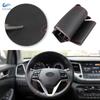 For Hyundai Tucson 3 2015 2016 2017 2018 Hand-Stitched Perforated Leather Car-styling Interior Steering Wheel Cover Trim