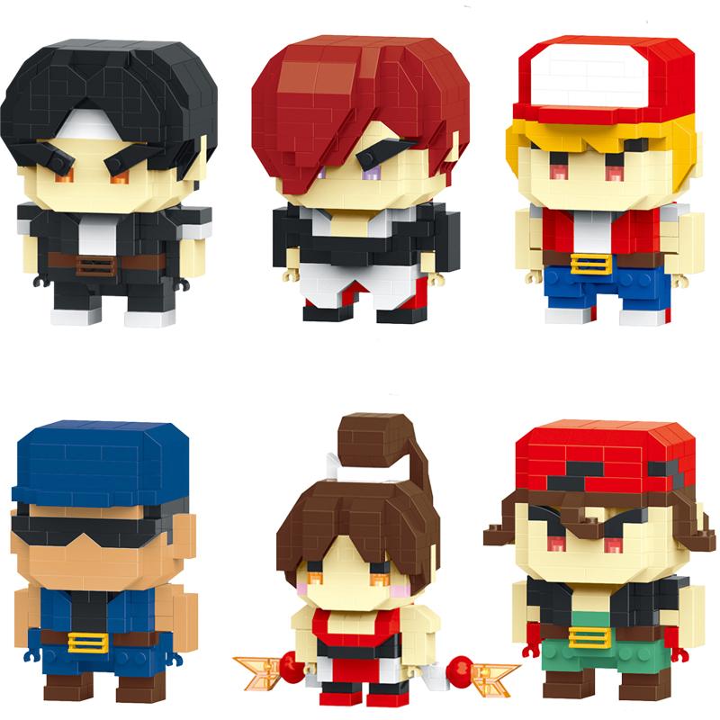 Anime The King Of Fighters Game Action Building Blocks Kyo Kusanagi Iori Yagami Toys Kof Building Blocks Gift For Children