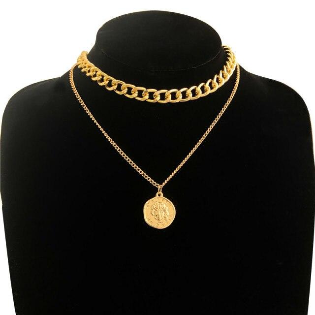 Multi Layer Lover Lock Pendant Choker Necklaces Steampunk Padlock The Chain Necklaces Collier Best Couple Jewelry Present GiftFashion Pendant