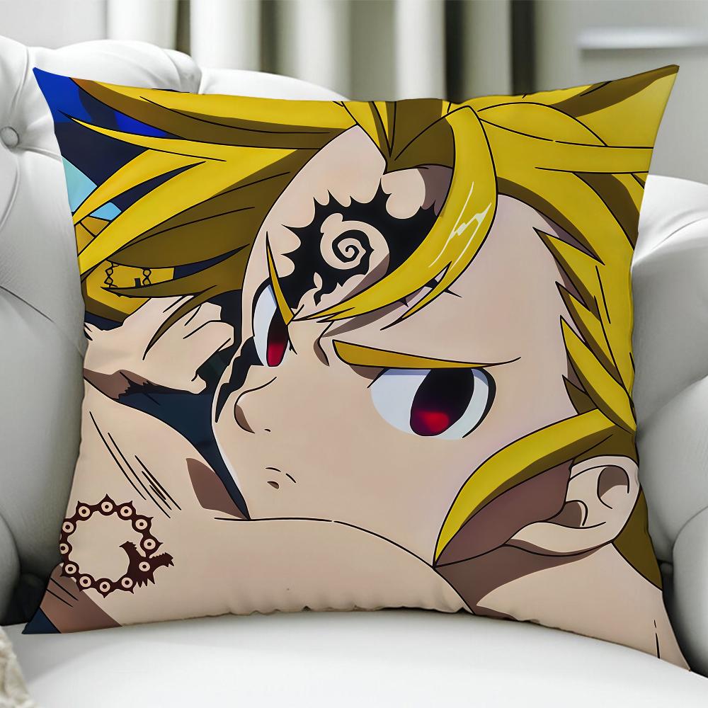 

Anime The SSeven DDeadly Sins Meliodas cushion cover Birthday Anniversary Gifts Double Sided Printed Zipper Cushion Cover 30x30cm
