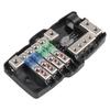 Fuse Box Car Audio Stereo MultiFunctional 4 Way Distribution Holder with LED for SUV ATV UTV