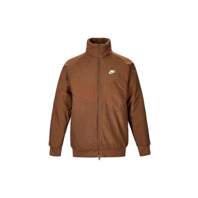 Sportswear Swoosh Reversible Stand Collar Zip Fleece Jacket Men Jackets Surprise-Cocoa Coconut-Milk Light-British-Brown BQ6546-259