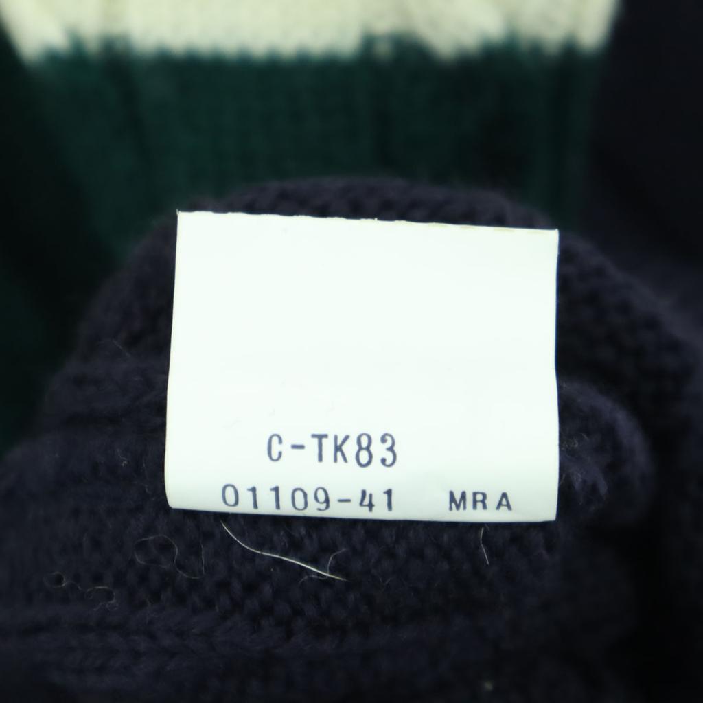 Burberrys 90er Jahre Altes Ein-Punkt-Logo Langarmpullover 150A schwarz C-TK83 Kinder Gebraucht