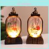 Vintage Christmas Night Light Decoration With Retro Gold Santa Figurine For Festive Home Decor