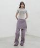 Mosyupamosyu Strap Skirt Pants [Lavender]