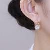 Light Luxury, High-end Sense, Fashionable Temperament, Niche Design Sense, Versatile, Exquisite Ear Buckle, Micro Inlaid, Rotatable Earrings for Women
