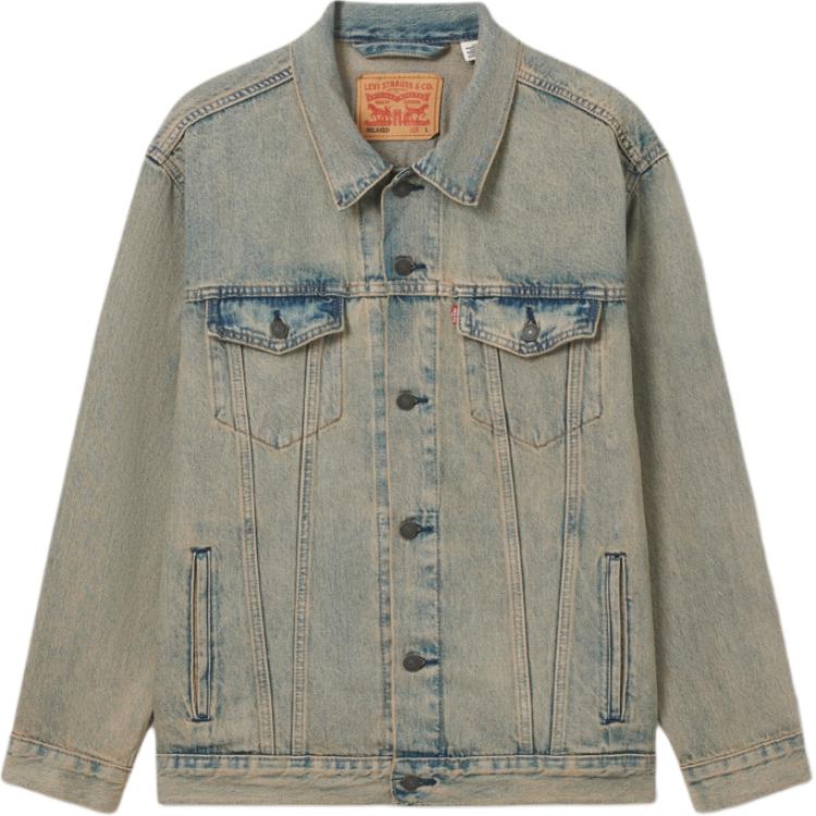 

Levis Американский Удобный Простой Универсальный Однобортный Джинсовый Жакет с Длинным Рукавом Мужские куртки A5782-0073 XL