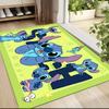 1pc Stitch Cartoon Carpet, 100% Polyester, Non-slip, Machine Washable, Waterproof, Outdoor Yard and Garden Decor, Home and Bedroom Decorative