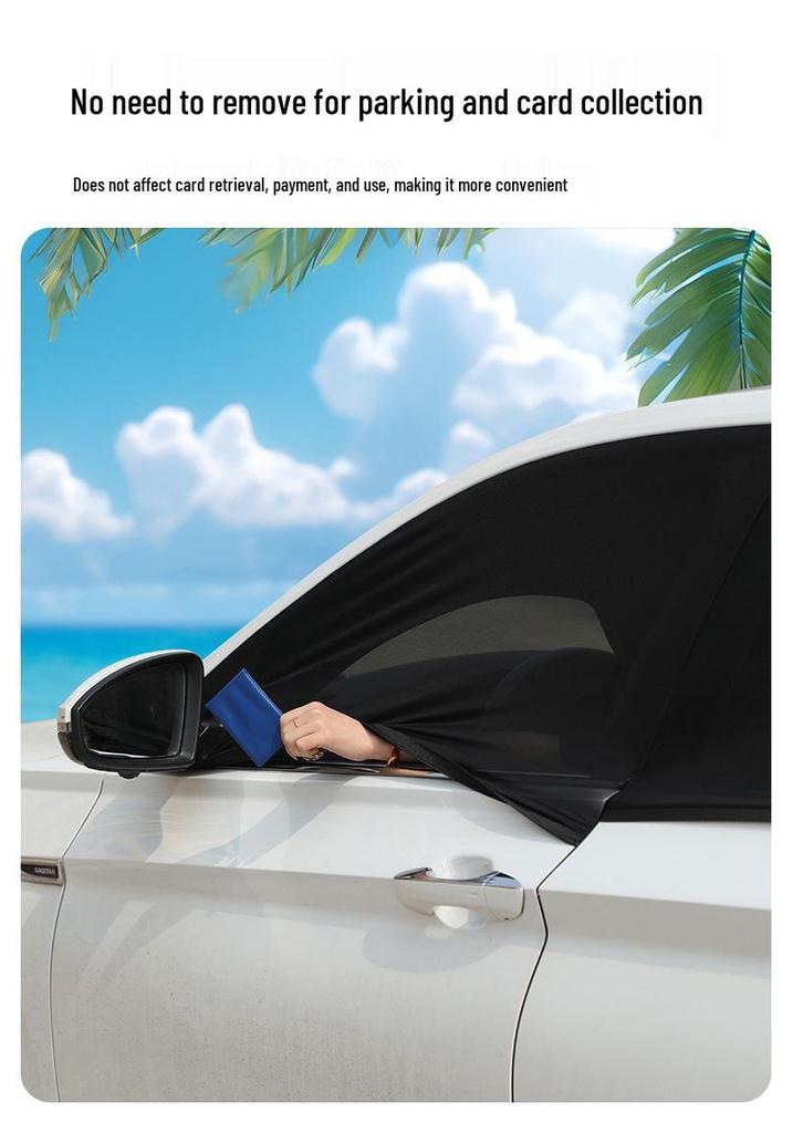 Double Layer Sun Shade with Zipper: Insulated, Breathable Privacy Curtain for Self-Driving Tours