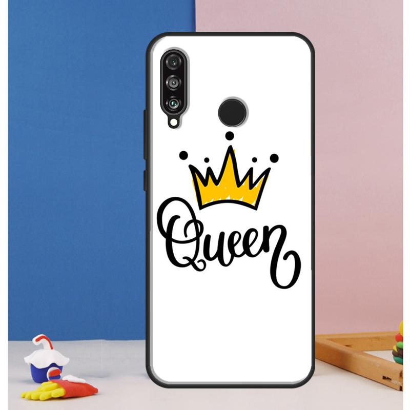 Cute King Queen Crown Case For Huawei Nova 10 9 SE 8i 11i 12i 12s Y60 Y61 Y70 Y90 Y72 Y73 Y91 P60 Pro P30 P40 Lite