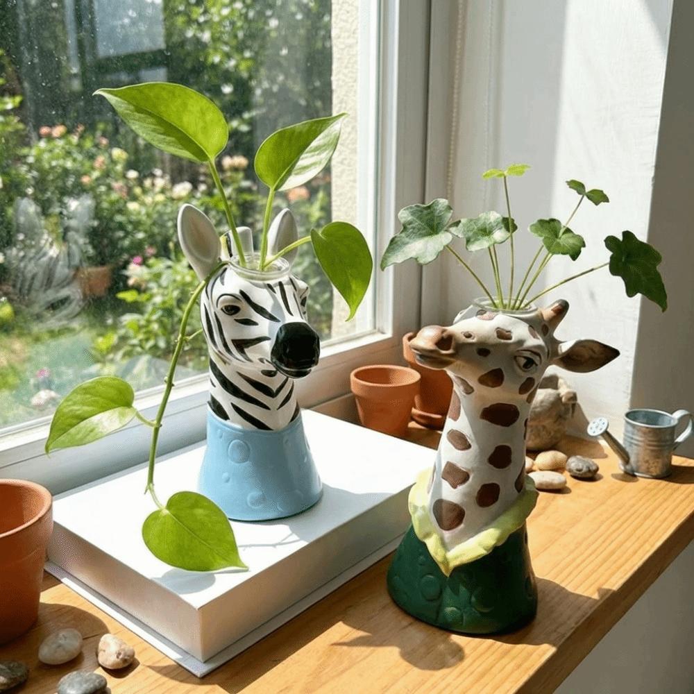 Floral Arrangement Animal Vase Modern Giraffe Vase Creative Art Vase  Home Decoration