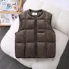 Puff cotton vest women's short sleeveless vest thickened warm loose versatile vest jacket women's small women's clothing