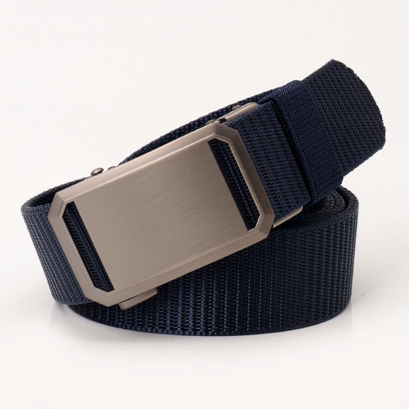Повседневный нейлоновый ремень для мужчин и женщин с алюминиевой пряжкой и автоматической фиксацией для ежедневной носки