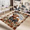 1 Stück Schottische Hochlandrinder Rutschfeste Bodenteppich Kompatibel für Büro & Wohnzimmer & Schlafzimmer & Esszimmer - Weich & Gemustert, Lebendige Farben - H0341
