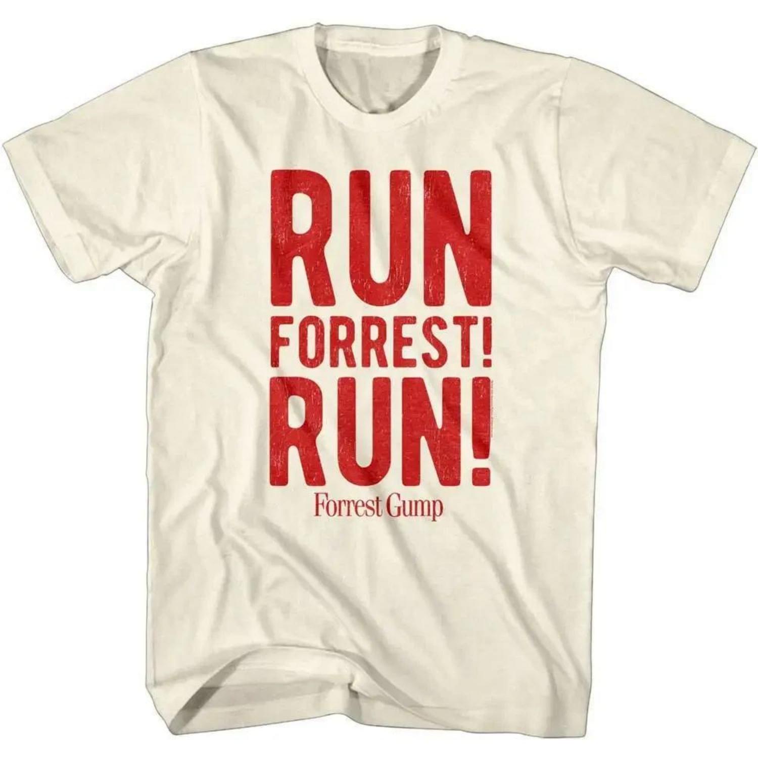 Forrest Gump Run Forest Mens T Shirt Fashion Trend Y2K Men Clothing T Shirts S чёрный
