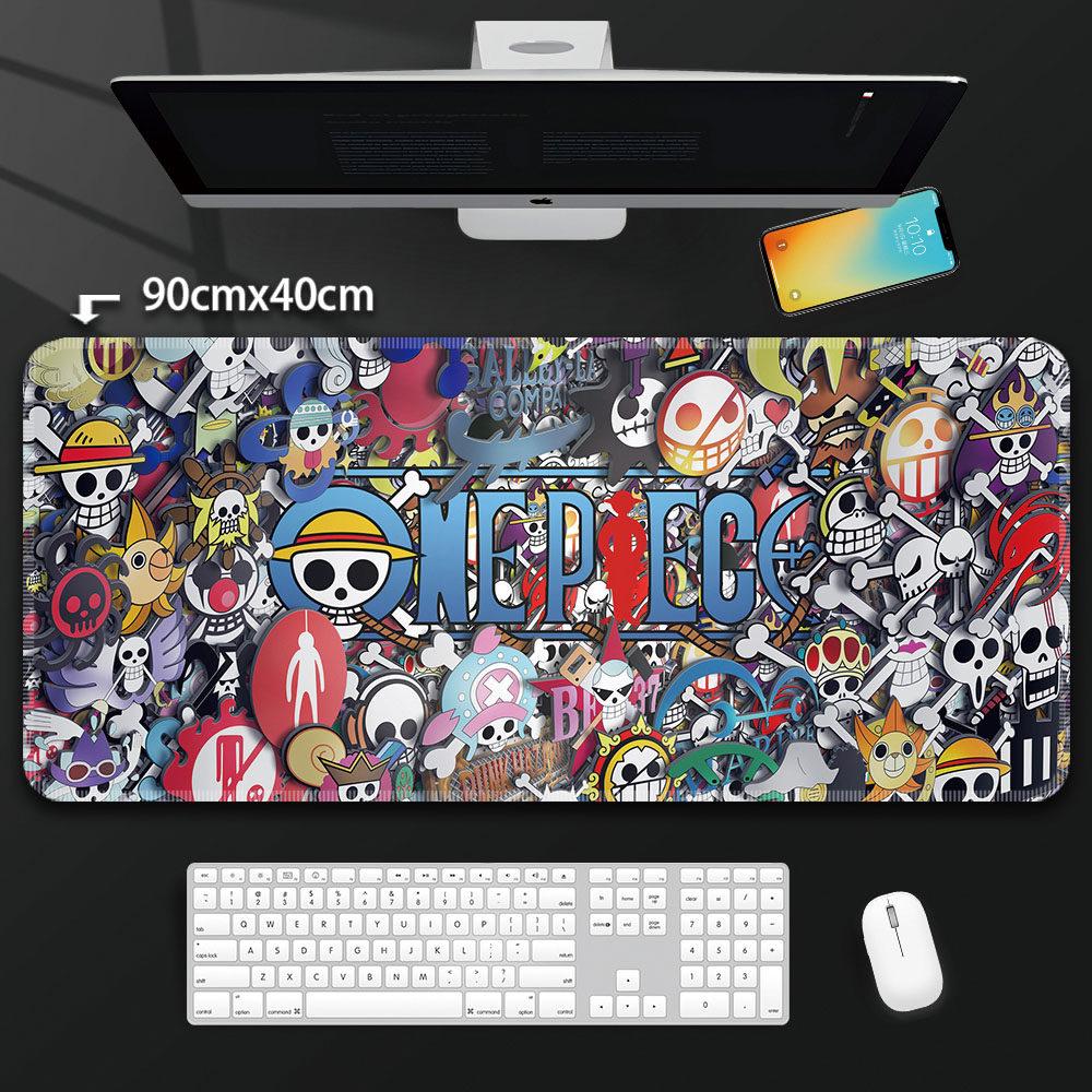 Boys ONE PIECE Leather Mouse Pad Oversized Boys Animation E-sports Game Keyboard Pad Luffy Computer Desk Pad Office Mouse Pad