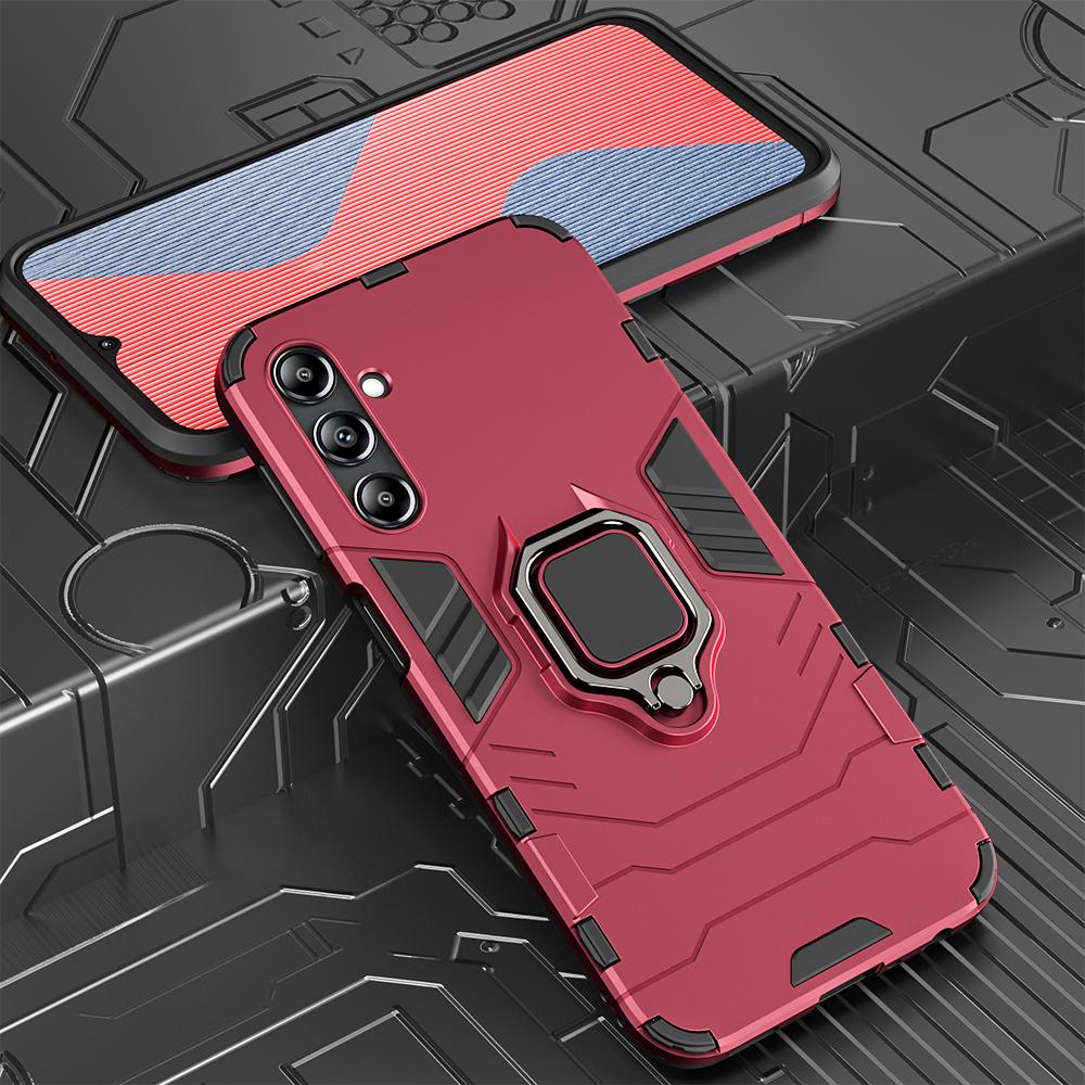 

Противоударный защитный чехол KEYSION для Samsung M54 5G M14 5G, силиконовый + ПК, металлическое кольцо-подставка, задняя крышка для телефона Galaxy M14 M54 5G for Samsung M54 5G красный