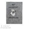 Greyhound, Englischer Windhund - Hundepasshülle, Dokumentenhülle, Geschenk für den Reisenden von der Marke Art-Dog