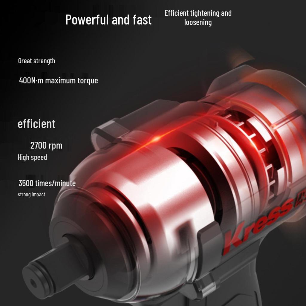 Kasheng KU272 Woodworking 20V Electric Impact Wrench, High Torque Brushless Lithium Battery Rechargeable.